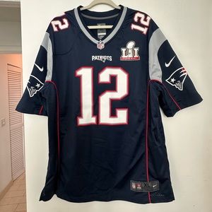 Tom Brady Super Bowl 51 on field jersey